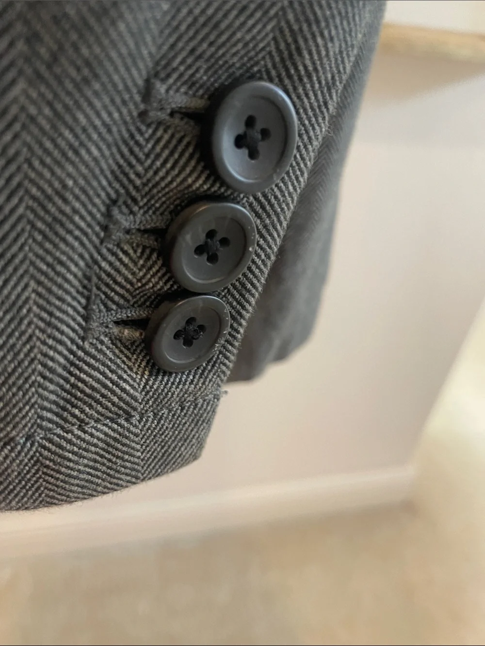 GAP Men's Gray Three-Button Blazer